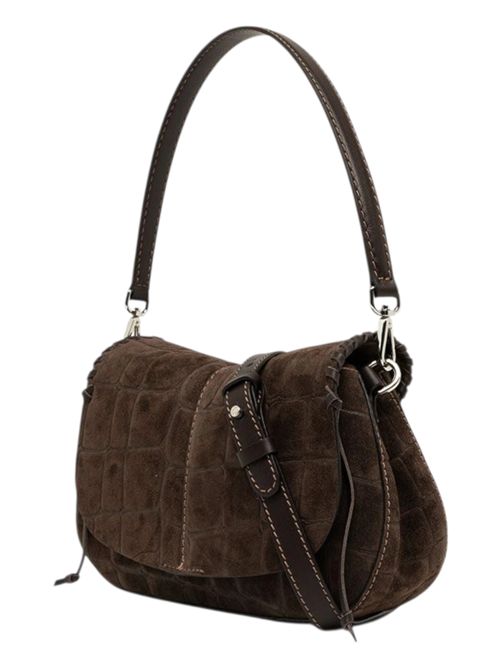 Helena round brown crocodile print bag Gianni Chiarini | BS11878-CMCOCCO2107